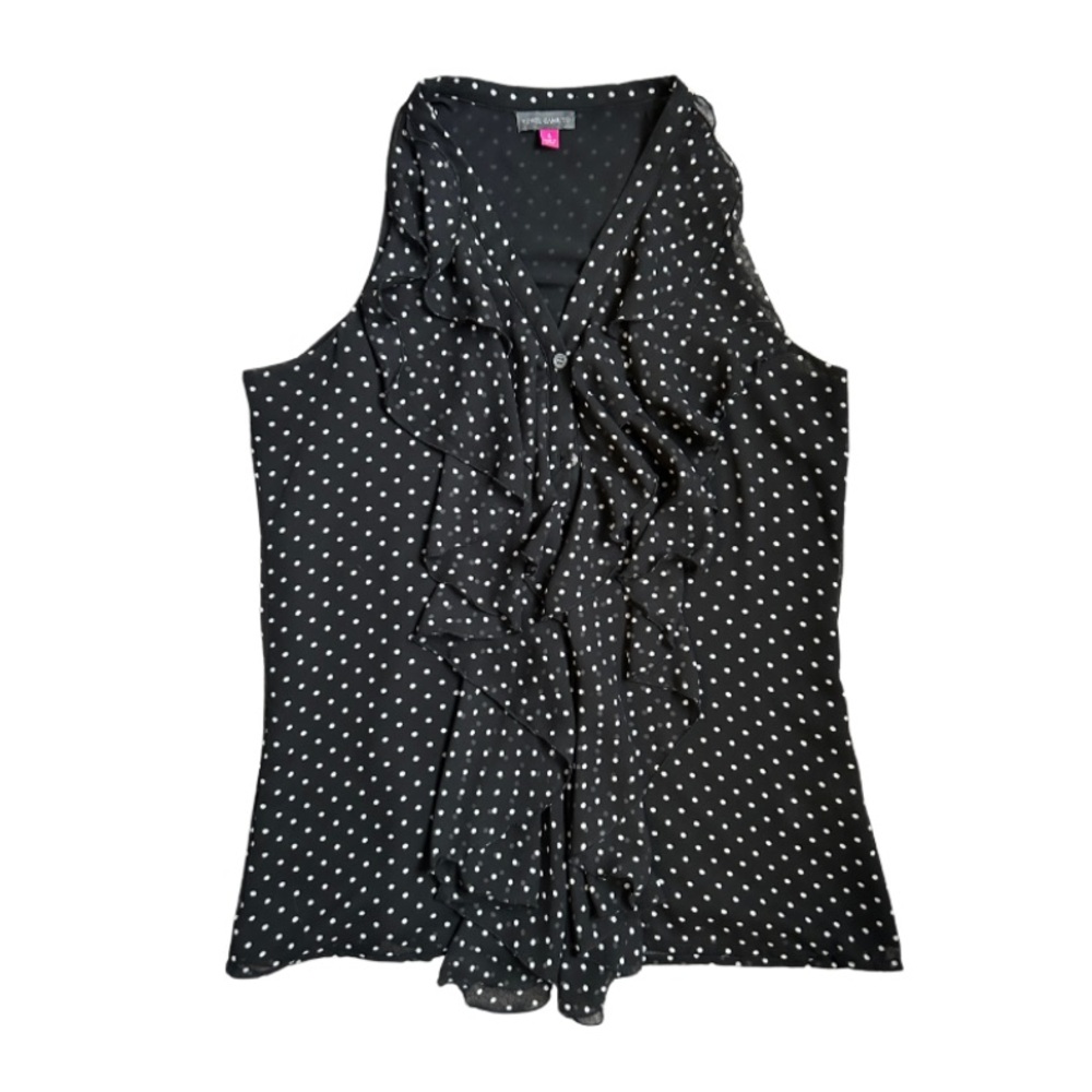 Vince Camuto Polka Dot Sleeveless Blouse